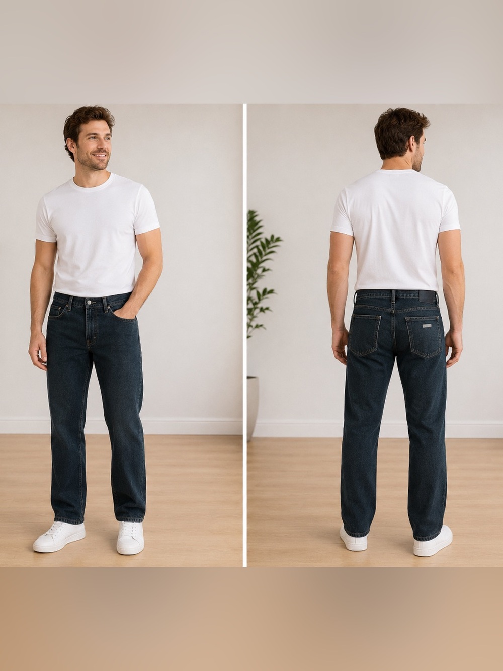 Wrangler Carpenter Jeans Men's Straight Leg Utility Workwear in Dark Wash